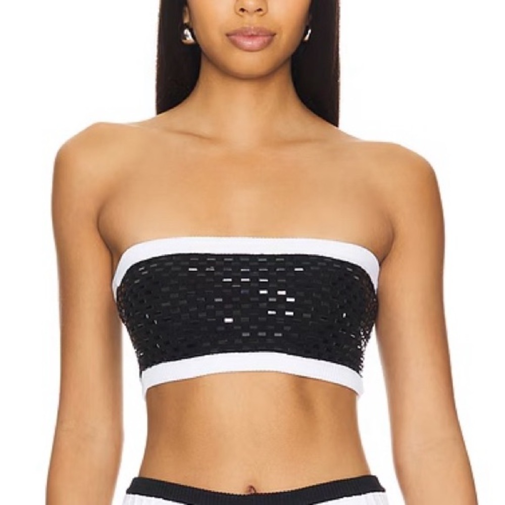 RETROFETE Paighton Top in Black & White Size XS